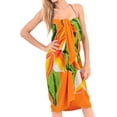 thumbnail image 3 of HAPPY BAY Women's Bikini Beach Wrap Swim Cover up Swimwear Skirt Bathing suit Summer Wraps Beachwear Sarong Coverups Swimsuits for Women One Size Tangerine, Floral, 3 of 4