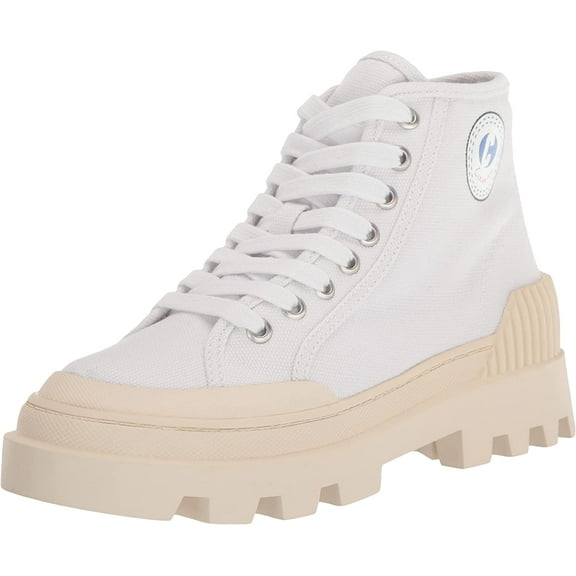 Circus by Sam Edelman Ivey Bright White Lace Up High Top Padded Insole Sneakers (Bright White, 5.5)