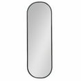 thumbnail image 2 of Kate and Laurel Caskill Modern Oval Mirror, 16" x 48", Black, Capsule-Shaped Accent Mirror for Entryway, Living Room, or Bathroom, 2 of 8