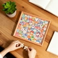 thumbnail image 4 of Diy Wooden Cat Puzzle Photo Frame, Wooden Colorable Puzzle, Creative Handmade Photo Frame, Cat Puzzle Home Decor Crafts Lovers (12 Colors, 11.42 Inches), 4 of 7