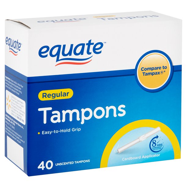Equate Regular Unscented Tampons, 40 count