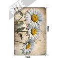 thumbnail image 5 of Daisy Retro Aluminum Sign 12"x8" Metal Sign White Daisy Flower Office Wall Decor Antique Farmhouse Decor Tin Garden Signs for Cafes Club Pub Man Cave Wall Sign Gifts, 5 of 6