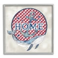 thumbnail image 4 of Stupell Industries Checkered Pattern Home Sign Anchor Whale Watercolor Graphic Art Gray Framed Art Print Wall Art, Design by Ziwei Li, 4 of 5