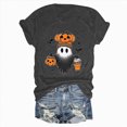 thumbnail image 5 of TOWED22 Halloween Shirts for Women Cute Ghost Shirt Fall Pumpkin Tshirt Crew Neck Graphic Tees Casual Short Sleeve Tops(Grey,XL), 5 of 5