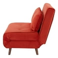 thumbnail image 3 of A&D Home Haru 48" Convertible Futon Chair, Velvet Red Orange, 3 of 9