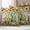Green Yellow Beige, variant on Sunflower Gnomes Outdoor Waterproof Pillow Covers, Spring Farmhouse Vintage Daisy Floral Leaf Decorative Square Throw Pillowcase Sofa Cushion Sham for Patio/Couch/Chair, 18"x18" 2 Pack