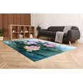 thumbnail image 4 of Housewarming Gift Rugs, Lotus Rug, Dining Room Rug, Floral Rug, Modern Rugs, Modern Rug, Colorful Rugs, Flower Rugs, Non Slip Rug, Cute Rug, 3.3'x5' - 100x150 cm, 4 of 4