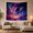 Saturn Glow, variant on Golden Crescent Moon in Swirling Nebula Clouds, Dreamy Fantasy for Space Lovers, Celestial Wall Art, Housewarming Gift, Tapestry Wall Hanging for Bedroom and Dorm