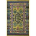 thumbnail image 1 of Unique Loom Medici Geometric Border Rug 3' 3 x 5' 3 Rectangle Gold/Navy Blue, 1 of 1