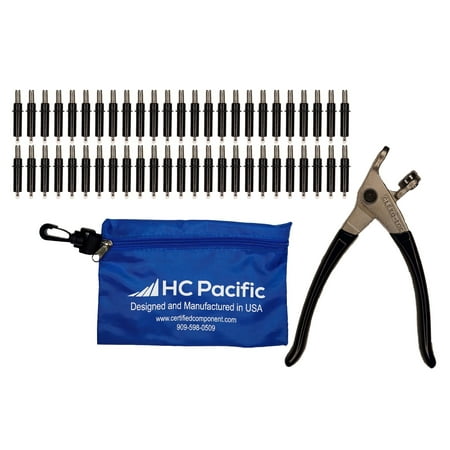 

50 each C5/32 Cleco Fasteners (Made in USA) with Pliers and Pouch