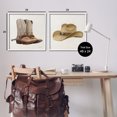 thumbnail image 3 of Stupell Industries Range Riders Hat & Boots 2 Piece White Framed Giclee Art Set, design by Danhui Nai, 24 x 24, 3 of 8