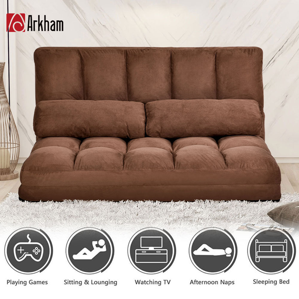 Arkham Folding Sofa and Couch Adjustable Fabric Folding Floor Sofa