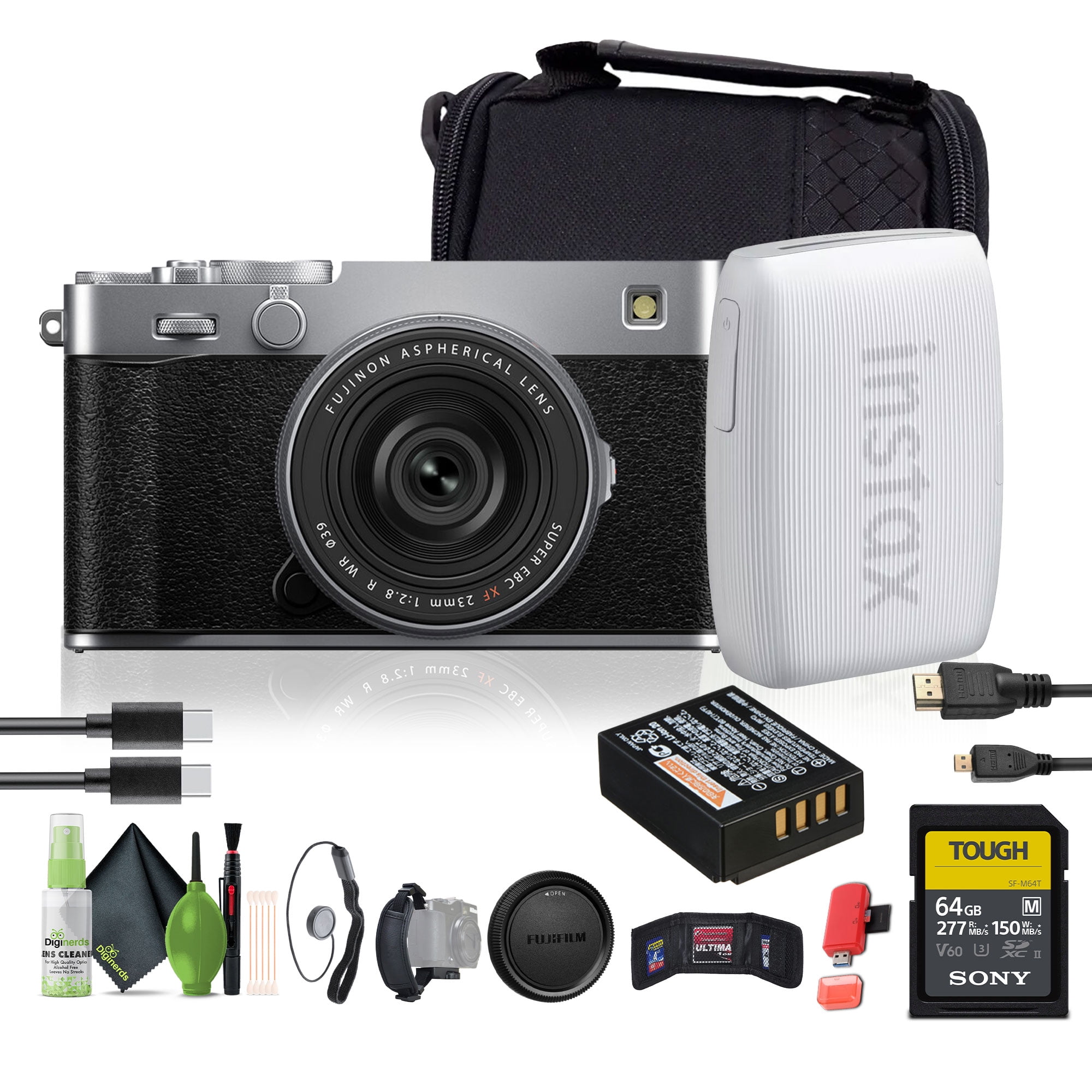 FUJIFILM X100VI Digital Camera (Silver) - 7PC Accessory Bundle