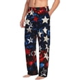 thumbnail image 6 of Pofeuu Red Blue White Stars Print Men's Pajama Pants, Soft Lounge Pajama Pants with big pockets for Men Plaid Pj Bottoms-X-Large, 6 of 6