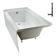 thumbnail image 5 of Streamline NAL-5400-CH 60 in. x 30 in. Acrylic Left-Hand Drain Alcove Bathtub in Glossy White With External Drain in Polished Chrome, 5 of 10