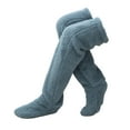 thumbnail image 4 of Calentadores de piernas de felpa, calcetines hasta el muslo, puños para botas, calcetines para botas, medias, accesorios de cosplay, calcetines borros Azul Sunnimix Calentadores de piernas de felpa, 4 of 8