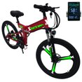 thumbnail image 1 of Bicicleta Eléctrica de Montaña VentDepot Mount 750 Lite Red 750W R26x1.95' 10.4Ah 27 Vel Marco Rojo Etiquetas Blanco Verde Pantalla C, 1 of 1
