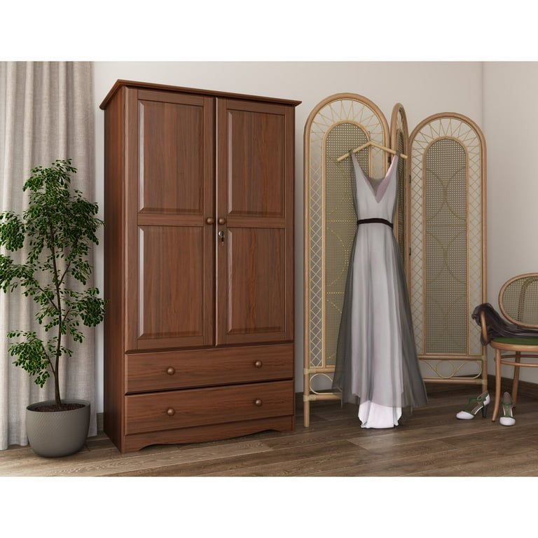Primm Armoire Drawer Location Exterior Drawers Clothing Rod Width in. 36