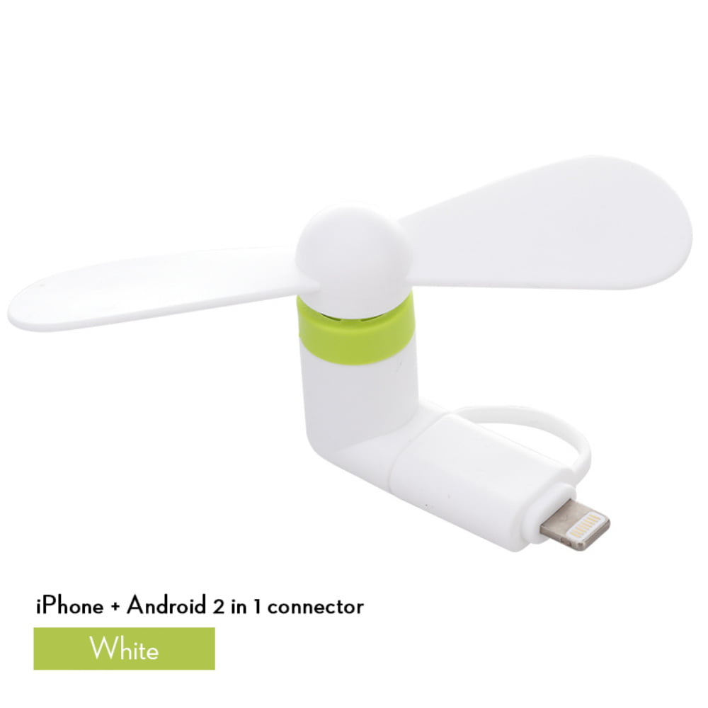 2-in-1 Cooling USB Fan For Android iPhone Cell Phone Low Power Consumption A3AE 
