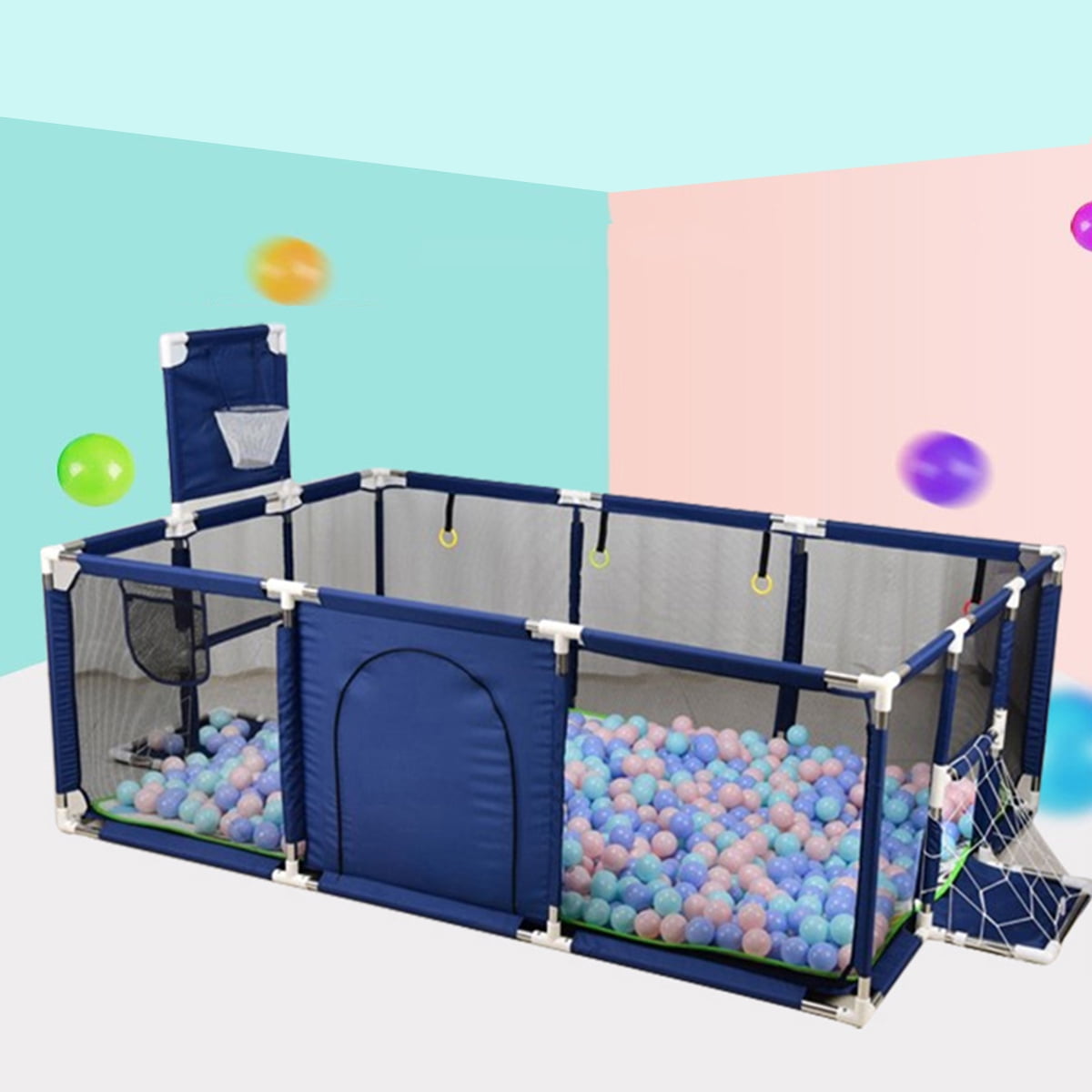 With ?Basket Portable Playard Play Pen for Infants and Babies