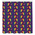 thumbnail image 3 of Ambesonne Pride Shower Curtain, Rainbow Hearts Pattern LGBT, 69"Wx84"L, Multicolor, 3 of 3