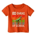 thumbnail image 1 of LUOGENLI T-Shirt pour Filles Garçon et Fille Mode Décontractée Imprimé Col Rond Manches Courtes T-Shirt Ample Maxi Tops avec Fente Ensemble Orange 12-13 Ans, 1 of 4