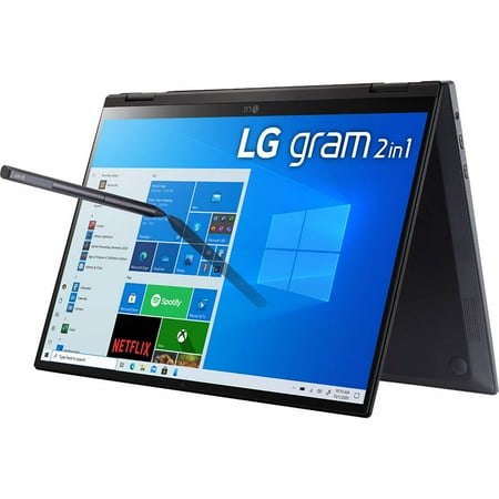 LG - gram 2-in-1 14” WUXGA Laptop – Intel Evo Platform Core i7 – 16GB RAM – 1TB NVMe Solid State Drive - Black