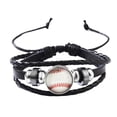thumbnail image 3 of Pulsera de cuero con cierre, brazalete de moda para regalos de fiesta, para adultos, Día de San Valentín Béisbol, 3 of 9