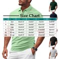 thumbnail image 3 of hoksml Men Big And Tall Polo Shirts Solid Color Collared Button Short Sleeve Summer Lightweight Breathable T Shirt Turndown Collar Blouse Sporty Top, 3 of 7