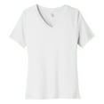 thumbnail image 5 of Yellow Rooster Women's Relaxed Jersey Short Sleeve V-Neck Tee White S, 5 of 6