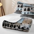 thumbnail image 4 of Castle Fairy Rustic Camping Quote Twin Quilt Set,Retro Camper Print Twin Coverlet Set for Bedroom,Blue Gray, 4 of 7