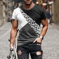 Mens Graphic Tees Summer Geometry Print TShirts Slim Fit Breathable