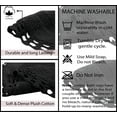 thumbnail image 4 of Home Weavers Hampton Crochet Bath Mat Cotton Bathroom Rugs, Machine Washable Rug, Extra Soft and Absorbent bath Rug, Kitchen Mat, Bath Mat Set, Bath Floor Mat Reversible, 21"x54" Runner, Gray, 4 of 5