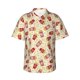thumbnail image 1 of Balery Cartoon Popcorn Camisas hawaianas de manga corta para hombre, camisas playeras de corte holgado, camisas de vacaciones con botones,Small, 1 of 7