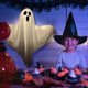 thumbnail image 4 of LED Glowing Ghost Indoor and Outdoor Decoration Hanging Lights Orange, 4 of 5