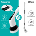 thumbnail image 4 of Arcwares Electric Spin Scrubber, Portable Rechargeable Cordless, Adjustable Handle, 4 of 7