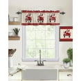 Curtain Valances for Windows, Valentines Day Romantic Gnomes Rose