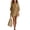 Camel, variant on Women's V Neck Tunic Dress, Cotton Linen Oversized Mini Dresses, Loose Fit Half Sleeve Summer Beach Vacation Shift Kaftan Sundress
