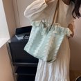 thumbnail image 1 of Bolsos tejidos a la moda, bolso de mano con borlas de punto, bolso de hombro de gran capacidad (verde) Likrtyny Para Estrenar, 1 of 6