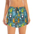 thumbnail image 2 of Haiem pirates animals Pattern Women's 2 in 1 Running Shorts - Lightweight Athletic Workout Gym Yoga Breathable Sports Shorts Liner with Phone Pockets-XX-Large, 2 of 7
