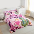 thumbnail image 3 of Homewish Western Cowgirl Boots Bedding Comforter Set 2pcs for Teens Boys Girls,Green Cactus Twin Comforter Sets Microfiber,Love Heart Print Breathable Bedding Set,Lightweight Room Decor,Reversible, 3 of 8