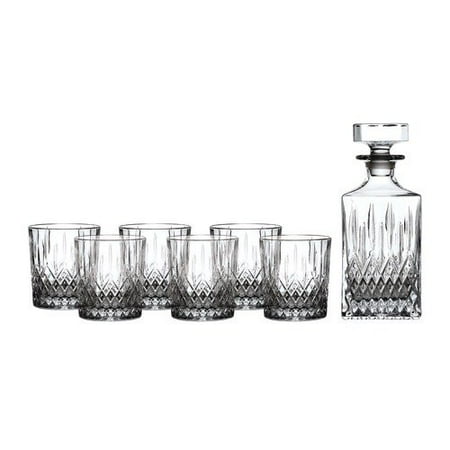 Royal Doulton Earlswood Whiskey Decanter & Tumblers, Set/4