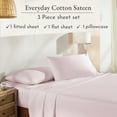 thumbnail image 3 of California Design Den, 100% Cotton, 3-Piece Twin Bed Sheet Set, Pink, 3 of 8