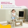 thumbnail image 4 of Qaba 5 in 1 Rocking Horse for Toddlers 1-3 Years with Detachable Balance Board, Push Handle, Footrest, for Baby Boys and Girls, Cream White, 4 of 9