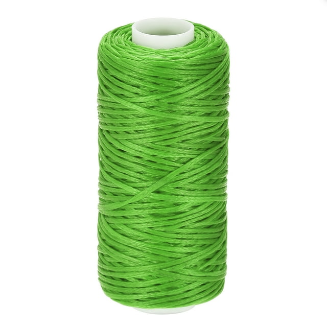 Unique Bargains Green Polyester Waxed Leather Sewing Thread, 55 Yards