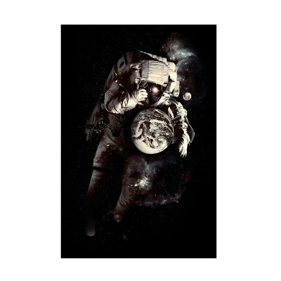 Canvas Wall Art - Francis Minoza 'It'S A Small World After All 2' Wall Art for Living Room, Bedroom, or Office D?cor by Trademark Fine Art - 12 x 19 Inches