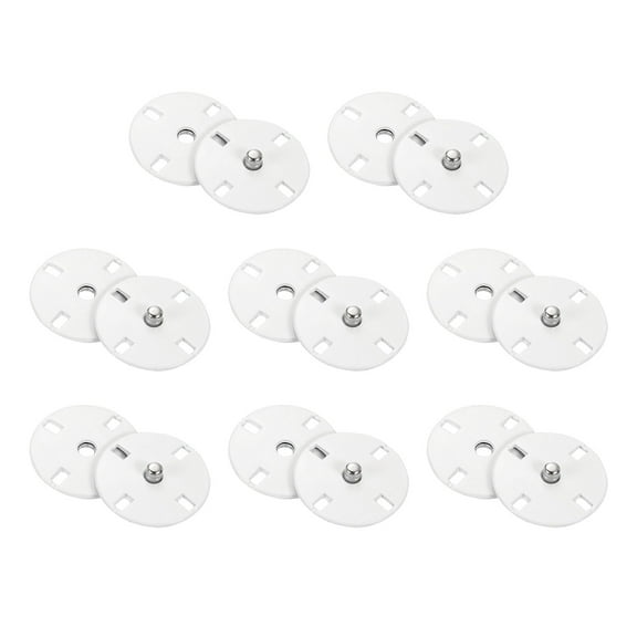 Uxcell 8 Sets Sewing Snap Buttons, Press Buttons Snap Fasteners 21mm, White
