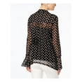 thumbnail image 2 of I.N.C Womens Gridded Button Up Shirt, Black, XX-Large, 2 of 2