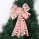thumbnail image 2 of Lazos de decoración navideña para árbol de Navidad, lazos de impresión para manualidades, 25cm, nuevo, 2 of 4
