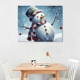 thumbnail image 2 of ONETECH  - Christmas Snowman Wall Art Painting Pictures Festival Art Print On Canvas for Bedroom Living Room Home Wall Decor,Stretched and Framed Ready to Hang -, 2 of 4